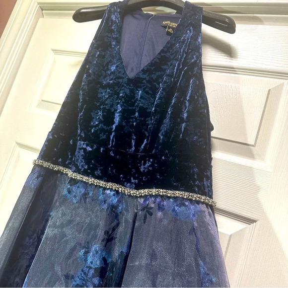 NWT Ignite Evenings 16 Formal Navy Embellished Gown - Picture 4 of 10